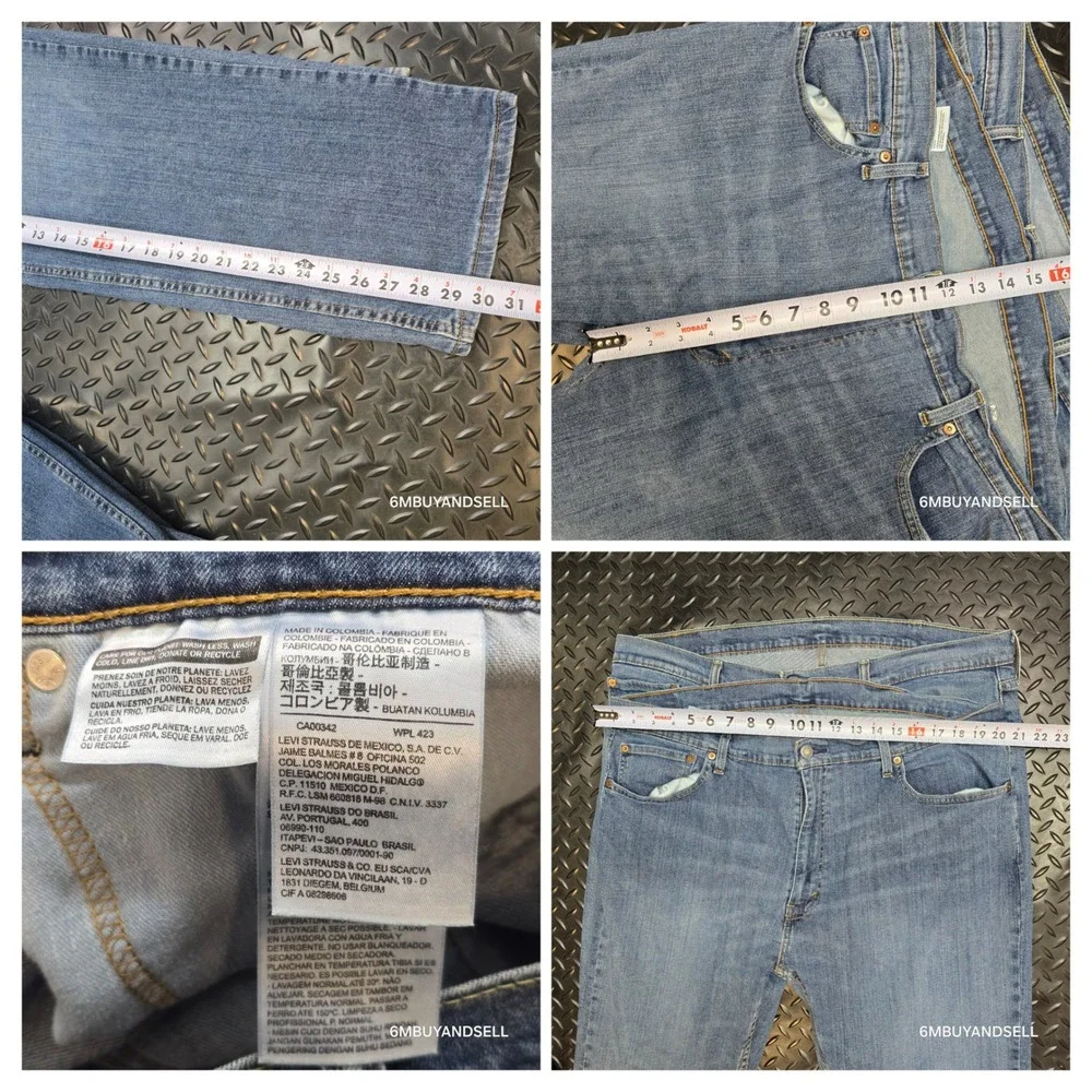 Levi's 559‎ Relaxed Straight Jeans 40x30 Medium Wash Lot of 2